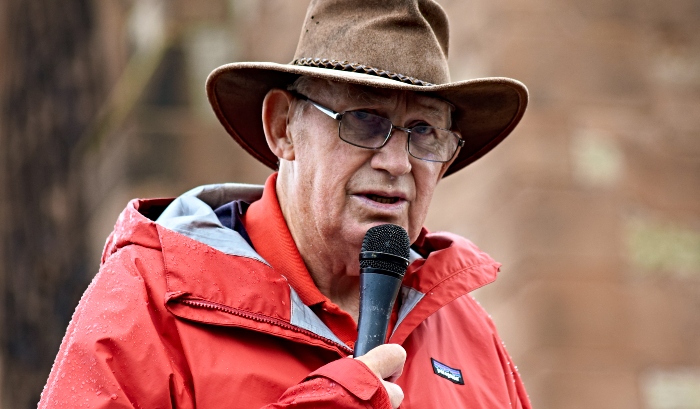 Bill Consterdine gives expert parade commentary (1)