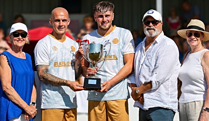 Eddie Morris family members present Memorial Cup to Alport (1)