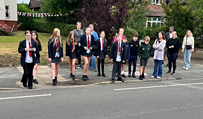 Pupils and parents at Gingerbread Lane crossing