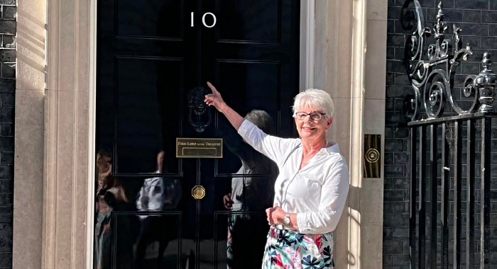 Sue at Downing Street