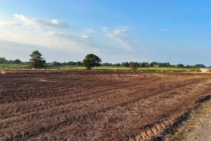 Fire crews battle large blaze in fields at Hunsterson near Nantwich