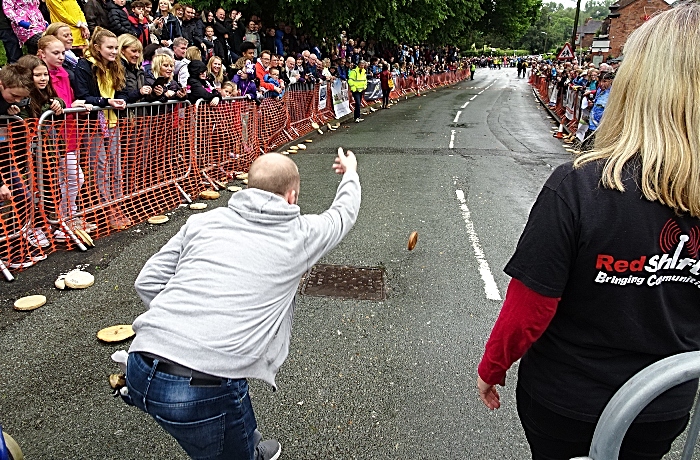 A competitor in the Adult race rolls on Main Road - Fig Pie