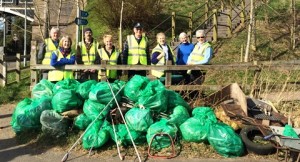 Nantwich Litter Group blitz canal banks with 30 bags of rubbish