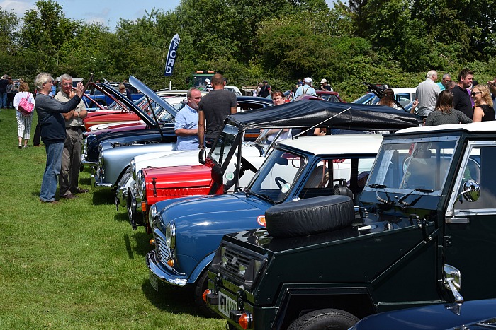 A section of the classic and vintage car display