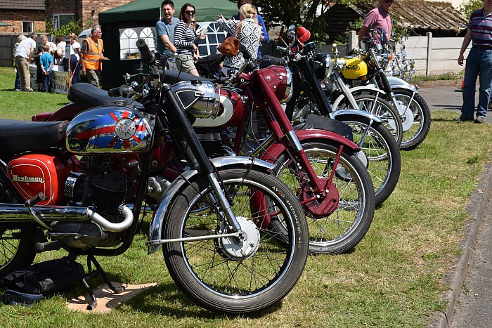 A section of the classic motorbike display