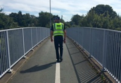 bricks - A500 foot bridge Willaston - foot bridge