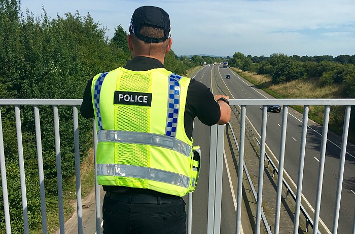 A500 foot bridge at Willaston, police warning over stone throwing youths