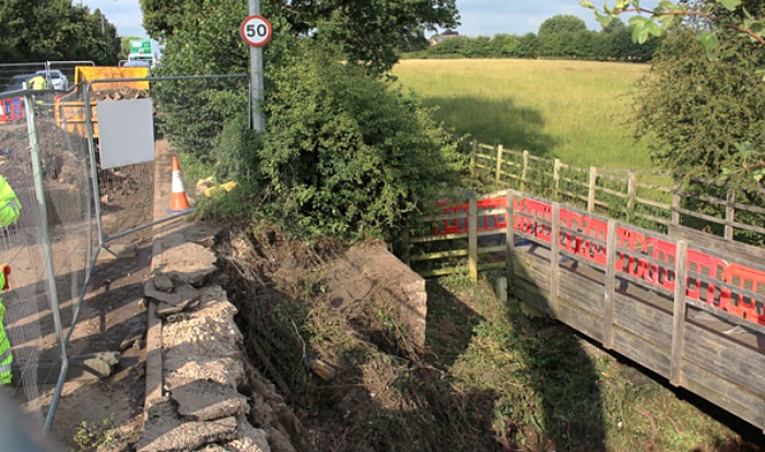 A530 highway towards Crewe