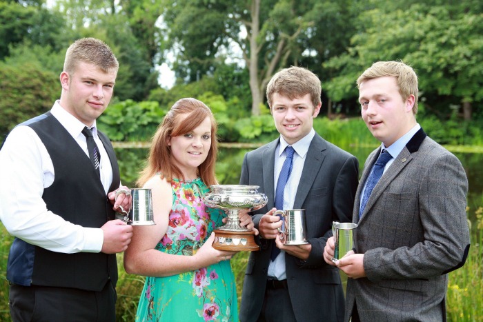 AGRICULTURE L3 Best Students Lewis Eden, Liberty (Libby) Turner, Ian Wells and James Hodgkinson