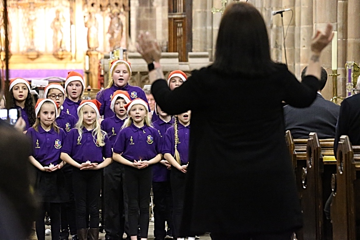 Acton CE Primary Academy Choir conducted by Headteacher Rachael McKinley (1)