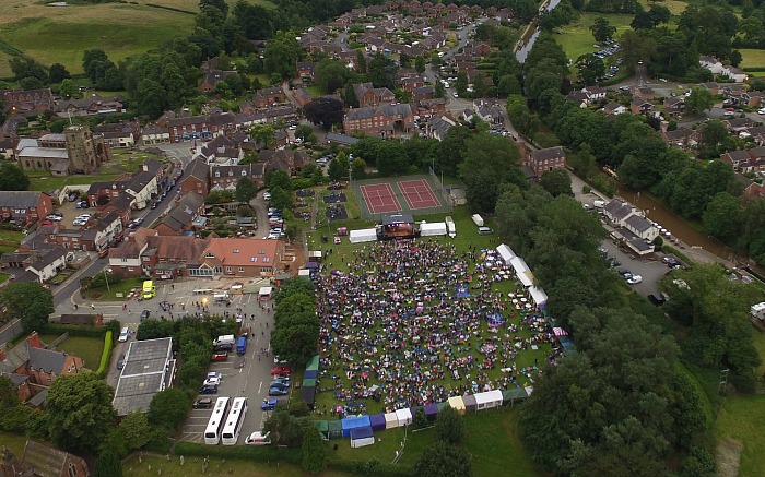 Party on Park - aerial view of Audlem event 2017