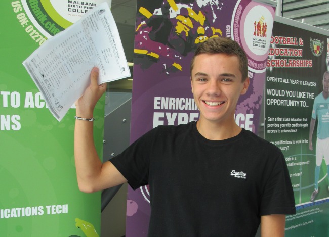 Alex Taylor, Malbank School GCSE results