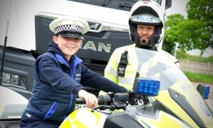 Young truck fan from Shavington helps Cheshire Police operation