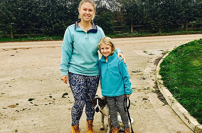 Alicia and mum Hannah - bird seed