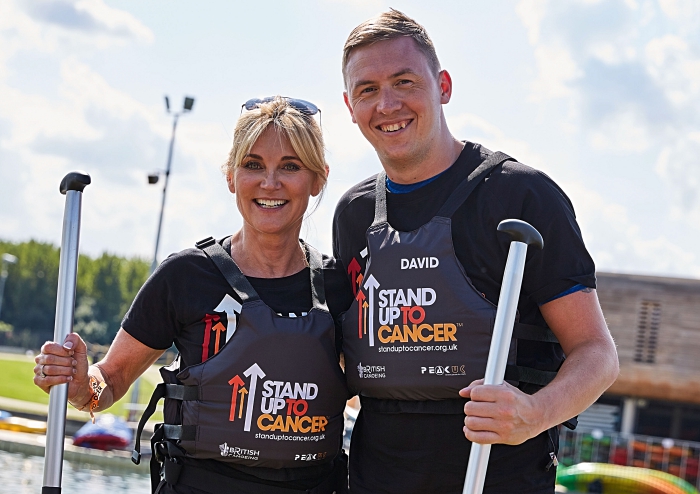 Anthea Turner and David Sing - canoe challenge