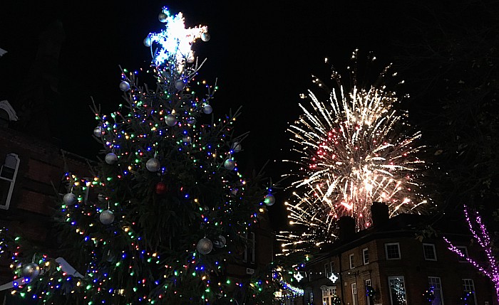 Applewood Independent sponsored Christmas tree and the fireworks