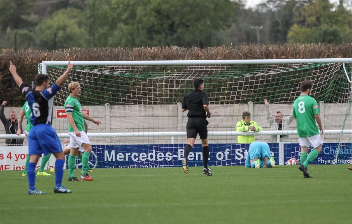 Ashton United open scoring against Nantwich Town