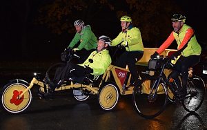 BBC One Show Rickshaw Challenge motors through Nantwich and Crewe