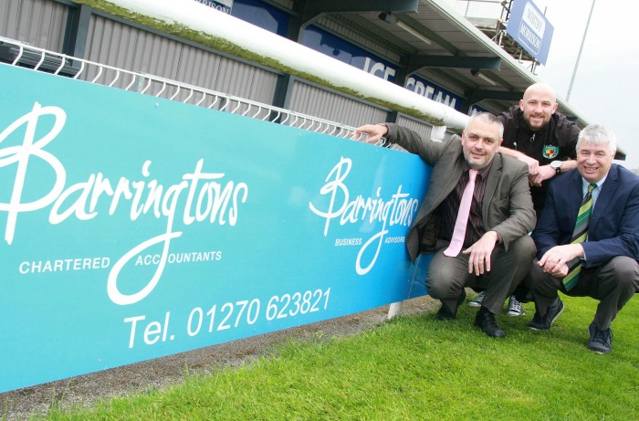 Barringtons new sponsor deal with Nantwich Town