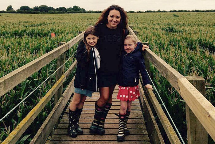 Becky with Elle and Cara