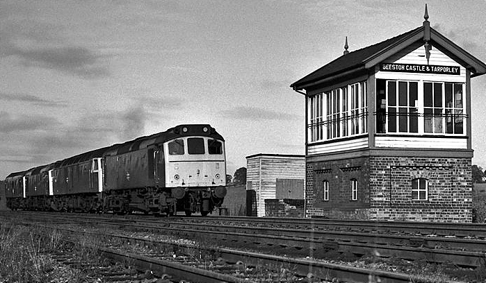 Beeston Castle and Tarporley station signal box pic by David Ingham