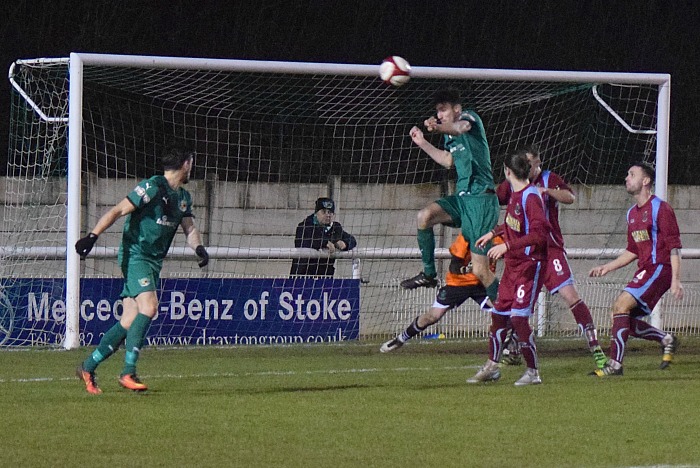 Ben Harrison scores the third Nantwich goal from another Sean Cooke set piece