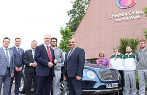 South Cheshire motor apprentices get hands on Bentley’s top hybrid car