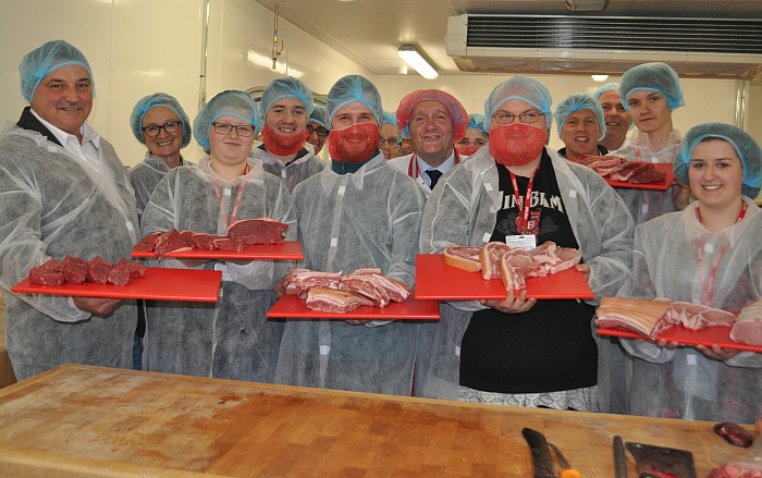 Butchery employers and apprentices at practical demo