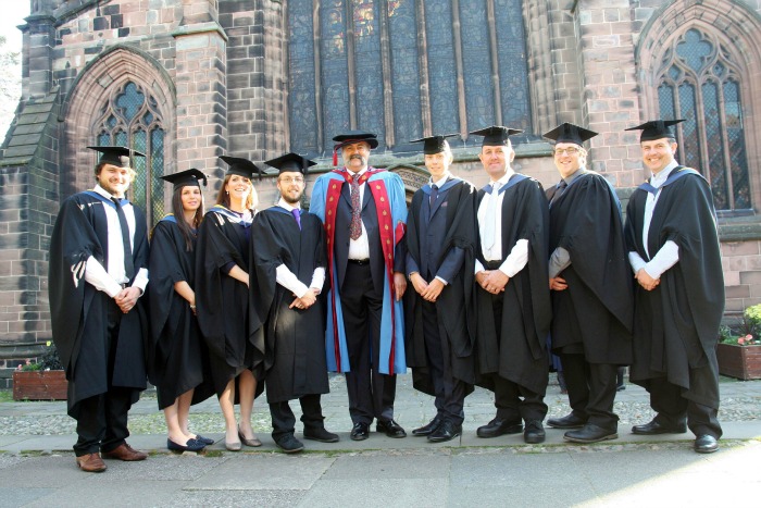 COUNTRYSIDE Conservation & Recreational Man graduates with lecturer Dr Leigh Cawley