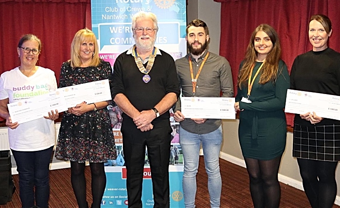 Charity Cheque presentation - rotary clubs