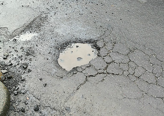 Pothole - Cheerbrook Rd at junction with Wybunbury Rd