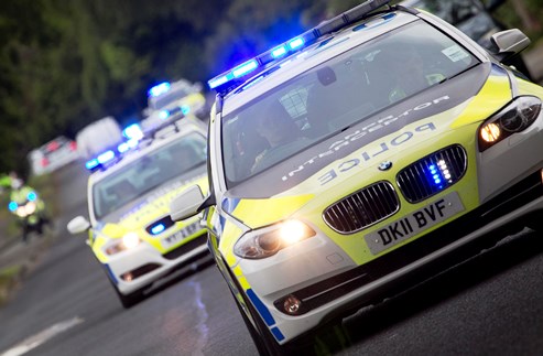 Cheshire Police cars in Operation Crossbow