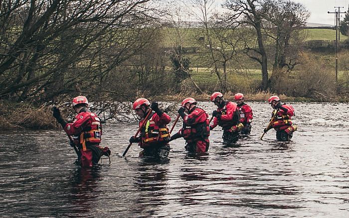 Cheshire Search and Rescue team in floods