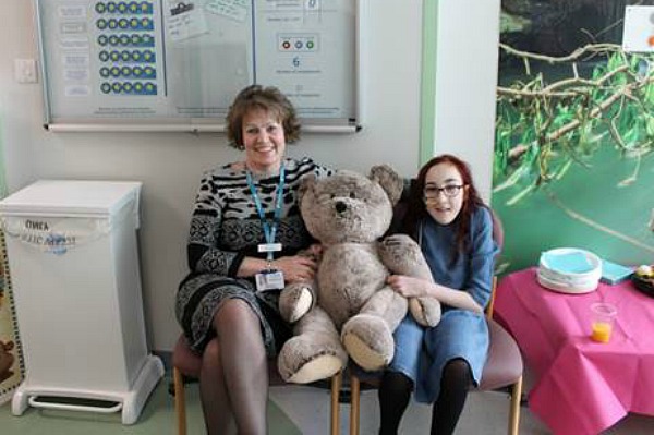 Chief Executive Tracy Bullock with long-term patient Caitlin Shaw