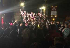 Audlem village packed as Christmas lights switch-on event