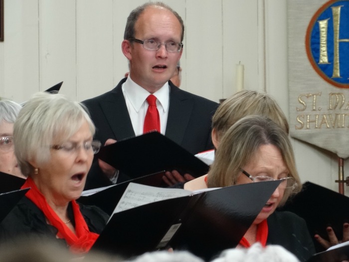 Chris White and other members of the choir
