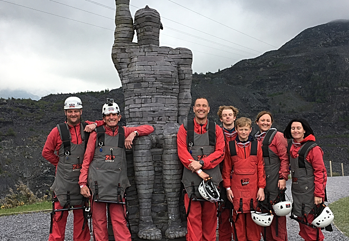 zip wire - Chris (centre) with fellow zippers (1)