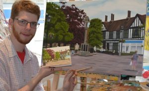 Autistic artist creates oil painting cards of Nantwich scenes