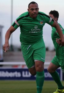 Clayton McDonald celebrates his goal