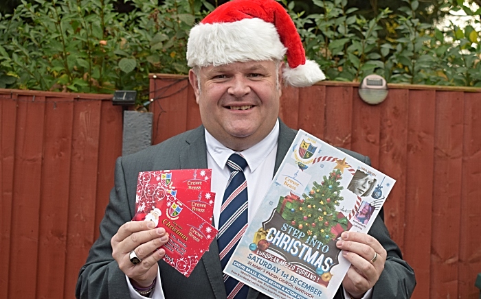 Concert organiser Robert Richardson with concert tickets and publicity poster (1)