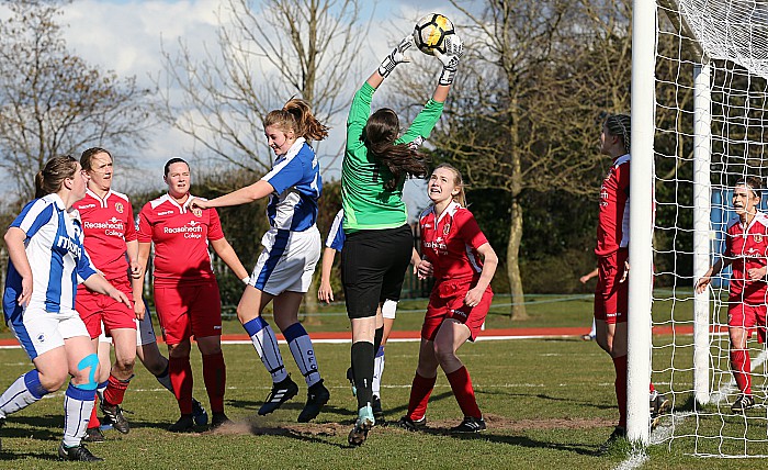 Crewe Alex Ladies vs Chester FC Women - Crewe keeper Hannah Holloway takes the ball