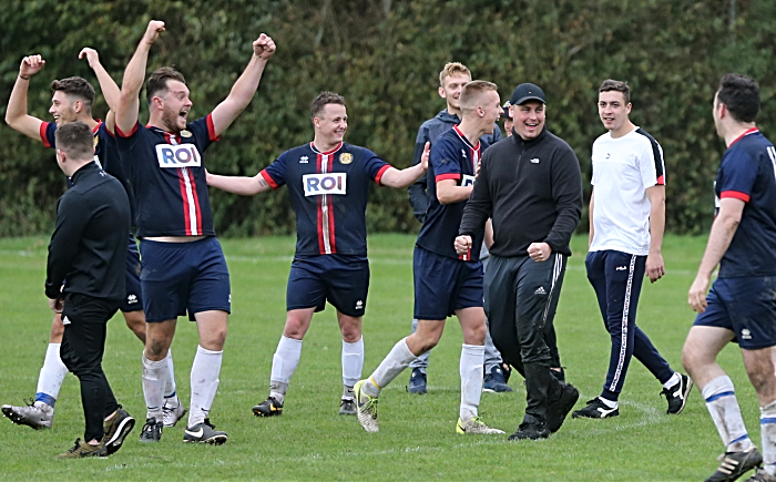 Crewe FA Sunday Cup - Sun 21-10-18 - Wistaston Leopard beat Faddiley 4-3 on penalties - Leopard celebrate victory