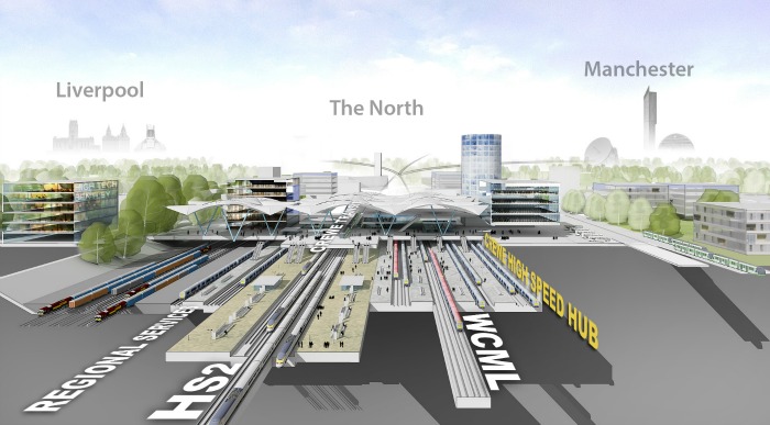 Crewe HS2 Superhub station, artist's impression