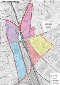 Crewe Hub Area Action Plan - Development Areas (Open Street Map Base)