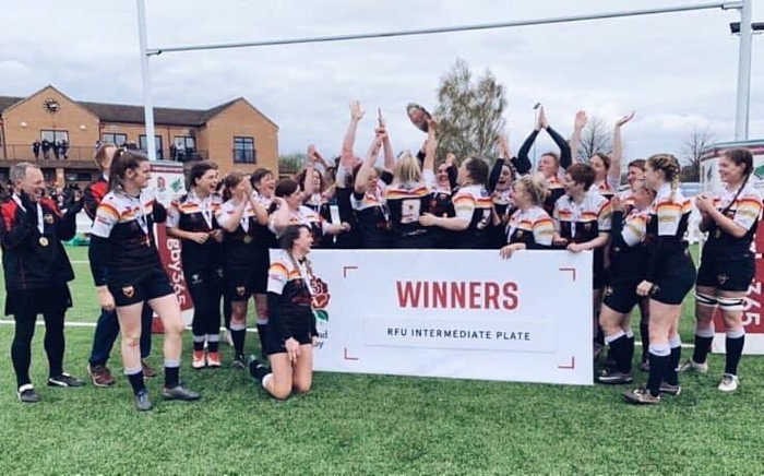 Crewe and Nantwich RUFC Ladies complete league and plate double with victory against Plymouth Albion