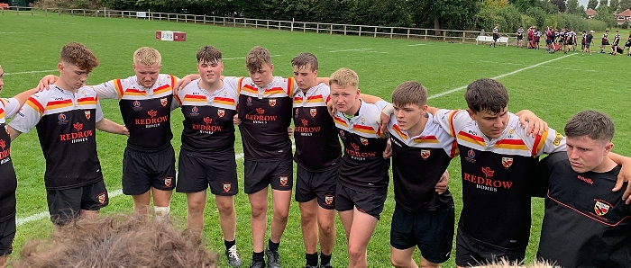 Crewe and Nantwich senior academy team talk v Bowden