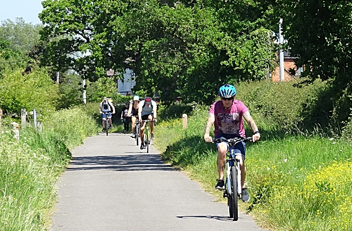 cycling - Cyclists on the Crewe to Nantwich Greenway (1)