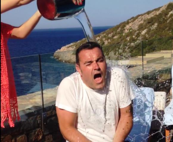 Dave Clapp, County Insurance, in ice bucket challenge
