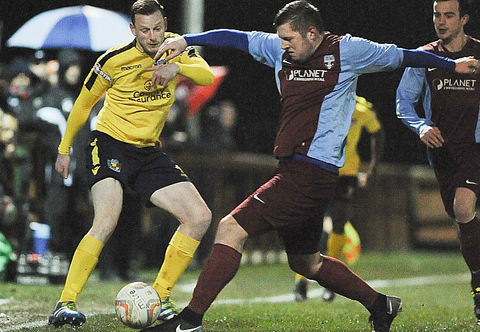 David Forbes for Nantwich against Sandbach - Nantwich to face Crewe Alexandra next