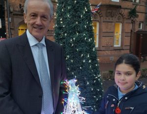 Nantwich youngster wins competition to switch on Christmas Lights